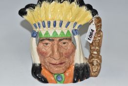 A SPECIAL EDITION ROYAL DOULTON 'NATIVE AMERICAN INDIAN' CHARACTER JUG D6786 in a 'new colourway