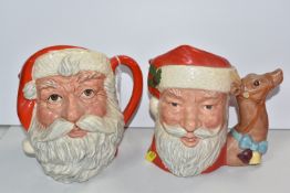 TWO ROYAL DOULTON FATHER CHRISTMAS CHARACTER JUGS, comprising Santa Claus D6675, and Santa Claus