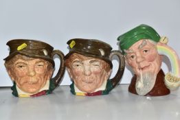 THREE ROYAL DOULTON CHARACTER JUGS, comprising Leprechaun D6847, and two x Paddy D5753 (3) (