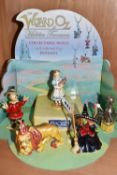 FIVE ARORA DESIGN HIDDEN TREASURES THE WIZARD OF OZ TRINKET BOXES, with display stand, enamel
