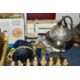 ONE BOX AND LOOSE MISCELLANEOUS ITEMS to include a large chessboard with Chinese resin style - Image 3 of 7