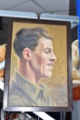 R. F. TOWNSEND (20TH CENTURY) PORTRAIT OF A SOLDIER, a head and shoulders portrait of a male