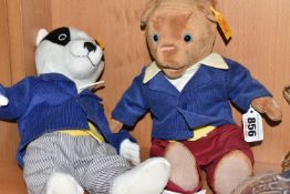TWO STEIFF 'RUPERT CLASSICS' BEARS comprising 'Algy Pug' Model No. 017056 with button tag and