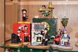 FIVE BOXED ROBERT HARROP SCULPTURES comprising three 'Camberwick Green' sculptures comprising a