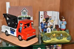 FOUR BOXED ROBERT HARROP 'CAMBERWICK GREEN' SCULPTURES comprising 'Mr Crocket in His Van' (some