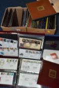 GB FDCS IN 5 RM ALBUMS TO 2000 TOGETHER WITH OPENED YEARBOOKS TO 1999