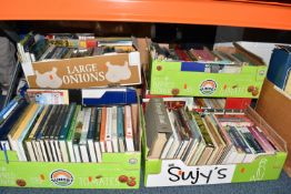 SIX BOXES OF ASSORTED REFERENCE BOOKS to include mostly travel and history genres to include