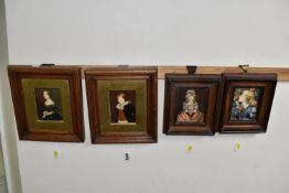IDA CALZOLARI (1935-) FOUR 20TH CENTURY PORTRAIT MINIATURES, comprising portraits based upon