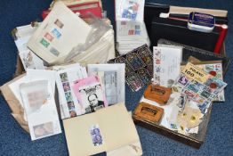 TWO BOXES OF STAMPS AND ACCESSORIES WITH GB 1970S AND 80S MINT AND FDCS, 1970S MINT OMNIBUS