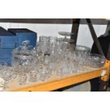 A COLLECTION OF CRYSTAL CUT GLASSWARE to include a small quantity of boxed Bohemia Crystal items a
