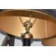 A PAIR OF COACH HOUSE EMPIRE-STYLE TABLE LAMPS decorated with gilt neo-classical motifs to include - Image 6 of 8