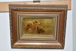 RICHARD S. MOSELEY (19TH/20TH CENTURY) 'VOTE FOR THE UNIONISTS', an oil sketch of three terriers