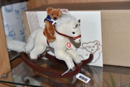 A BOXED LIMITED EDITION STEIFF 'TEDDY BEAR WITH ROCKING HORSE' issued in 2007 as part of the