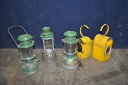 A COLLECTION OF VINTAGE LAMPS including a pair of Bialadin Model 300X and a model 305 Tilly lamps, a