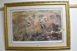 A QUANTITY OF ASSORTED PRINTS ETC, TO INCLUDE TWO ALAN M. HUNT PRINTS, comprising 'African Gold'