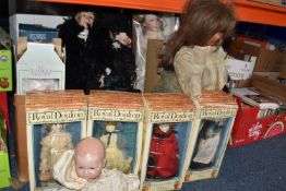 A BOX OF COLLECTORS DOLLS to include four boxed Royal Doulton comprising 'Vera,' 'Saturday's