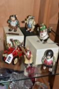 SIX HIDDEN TREASURES 'WIND IN THE WILLOWS' TRINKET POTS comprising three boxed items to include '