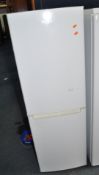 A SWAN SR8180W FRIDGE FREEZER width 50cm,d depth 50cm, height 144cm (PAT pass and working at 4