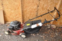 A MOUNTFIELD SELF PROPELLED PETROL LAWN MOWER, with grassbox and a Honda GCV135 engine (engine pulls