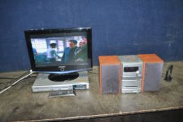 A SAMSUNG LE19R71B ANALOGUE TV with remote a Yamada DVD player (no remote) and a Sony Hi Fi with