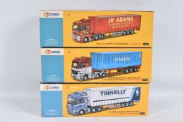 THREE BOXED LIMITED EDITION 1:50 SCALE CORGI 50TH ANNIVERSARY DIECAST MODEL HAULAGE TRUCKS, to