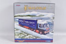 A BOXED LIMITED EDITION 1:50 SCALE CORGI HAULIERS OF RENOWN MALCOLM LOGISITICS DIECAST MODEL HAULAGE