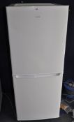 A LOGIK LE55CW23 FRIDGE FREEZER, width 55cm, depth 58cm, height 135cm (PAT pass and working at 0 and