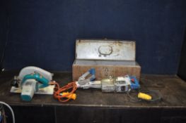 A WOLF 110V CIRCULAR SAW (working) and a Kango Type 950 110v breaker for spares or repairs in