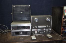 A COLLECTION OF REVOX AUDIO EQUIPMENT, for Spares or Repair, comprising an A-700 reel to reel player