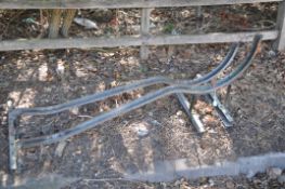 A GALVANISED TWIN BIKE FITTED ROOF RACK, by Constructors Birmingham, along with a matching single