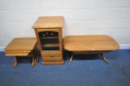 JENTIQUE, AN ELM RECTANGULAR COFFEE TABLE, with a single drawer, width 112cm x depth 55cm x height