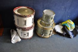 A VINTAGE BROADWAY BY JOHN GREY AND SONS OF LONDON 3 PIECE DRUM KIT including a 20in by 11in kick