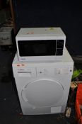 A BOSCH WTE84106GB CONDENSER DRYER width 60cm, depth 60cm, height 85cm and a Toshiba microwave (both