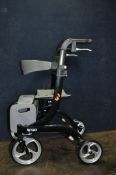 A DRIVE MOBILITY NITRO ROLLATOR with zippered basket