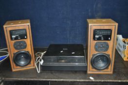 A CONNOISSEUR VINTAGE TURNTABLE with an Ortofon FF30E cartridge fitted, a Audio Technika cartridge