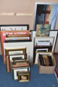 A QUANTITY OF ASSORTED PRINTS ETC, to include reproduction posters of New York, American cityscapes,