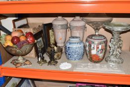 ONE BOX AND LOOSE MISCELLANEOUS, to include a French carved marble relief panel Emile Andre Boisseau
