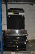 A ROTEL, ARCAM, MARANTZ AND DUAL COMPONENT HI FI including a RA-8208x2 amplifier, a RT-830L tuner, a