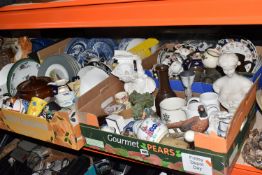 SIX BOXES AND LOOSE CERAMICS, to include a Border Fine Arts Pheasant A1475, two oriental style