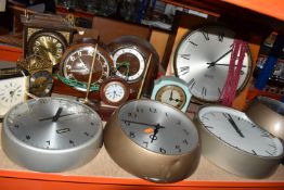 A COLLECTION OF ASSORTED CLOCKS to include six wall clocks to include two marked Gents of