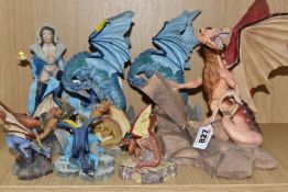 A COLLECTION OF 'LAND OF THE DRAGONS' SCULPTURES comprising 'Desert Dragon B,' 'Mountain Dragon