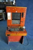 A MID 20th CENTURY TELEPHONE EXCHANGE with detachable handset, dialing ring with a St. Mary Mead
