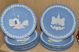 A GROUP OF WEDGWOOD 'JASPERWARE' COLLECTORS CHRISTMAS PLATES comprising thirteen plates covering