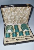 A CASED COLLINGWOODS FOR THOMAS GOODE & CO LTD COFFEE SET, comprising six coffee cans and six
