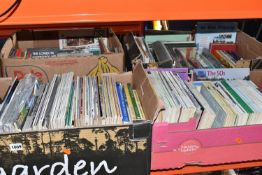 SIX BOXES OF BOOKS AND MAGAZINES ETC, subjects include history, steam trains, autobiographies,