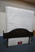 A CUMFILUX RIVIERA 4FT6 DIVAN BED AND MATTRESS, with a headboard, condition report: general signs of