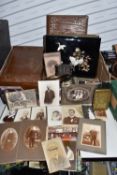 ONE BOX OF MISCELLANEOUS SUNDRIES comprising two ships in bottles to include 'The Mayflower,' a