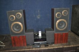 A SONY CMT-BX70DBi MINI HI FI with matching speakers (current PAT sticker and working), an iPod nano