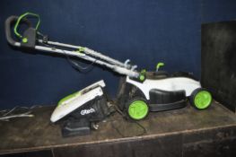 A G TECH CLM50 CORDLESS LAWN MOWER with grassbox, one battery and charger (PAT pass and working)