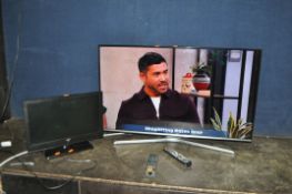 A SAMSUNG UE43J5500AK 43in SMART TV, with remote, and a Bush 19in TV with remote (both PAT pass